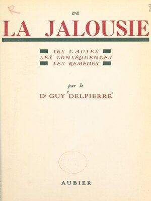 cover image of De la jalousie